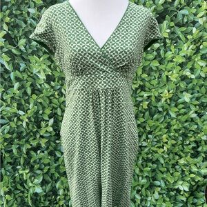 Boden Summer Green Geometric Knit Dress 6P